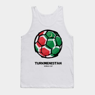 Turkmenistan Football Country Flag Tank Top